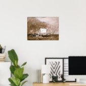 Poster Turner - Scène maritime avec des pêcheurs (Bureau à domicile)