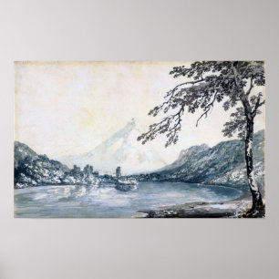 Poster Turner - Sur l'Aar entre Unterseen et le lac de Br