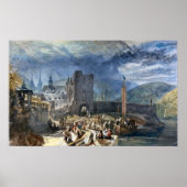 Poster Turner - Vue De Boppart Avec Chiffres Sur (Devant)