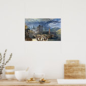 Poster Turner - Vue de Boppart avec personnages (Cuisine)