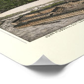 Poster Turners Falls, MA Carte panoramique - 1877 (Coin)