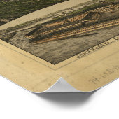 Poster Turners Falls Massachusetts 1877 Antique Panoramiq (Coin)