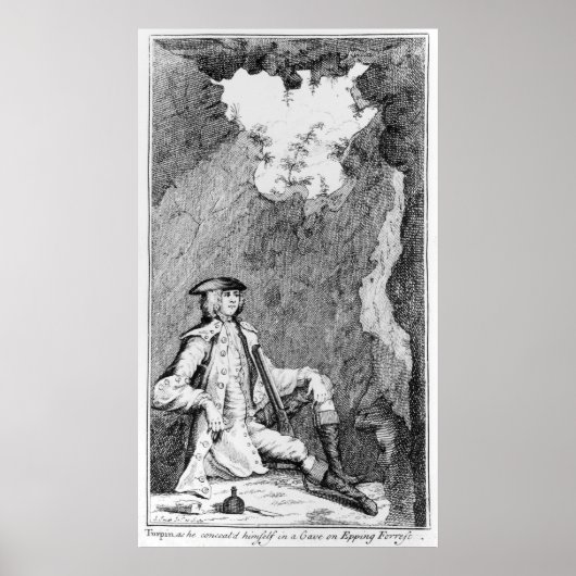 Poster Turpin comme il s'est caché dans une grotte (Devant)
