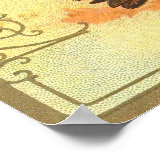 Poster Turquie Citrouille Corn Grappes Apple Haystack (Coin)