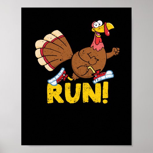 Poster Turquie Courir Costume mignon Wild Thanksgiving Ru (Devant)