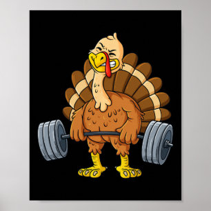Poster Turquie Deadlift Fun Thanksgiving Day Fitness Pese