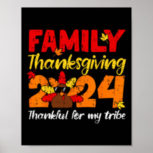 Poster Turquie Famille Thanksgiving Remerciements pour ma