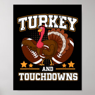 Poster Turquie Mignonne Footbyll Turquie Et Touchdowts Th