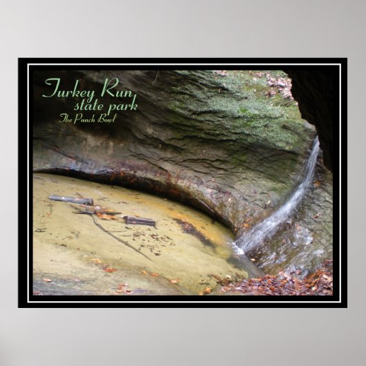 Poster Turquie Run State Park, Punch Bowl (Devant)