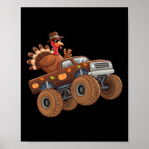 Poster Turquie Thanksgiving équitation Monster Truck Boys