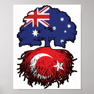 Poster Turquie Turc Australie Australie racine d'arbre
