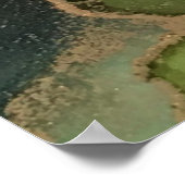 Poster Turquoise Abstrait Aqua Green Black Gold Gr (Coin)