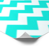 Poster Turquoise, Aqua Color Chevron; Ballet (Coin)