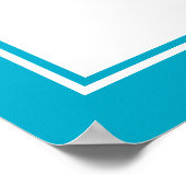 Poster Turquoise avec zone blanche et texte. (Coin)