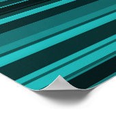 Poster turquoise Black Stripes (Coin)