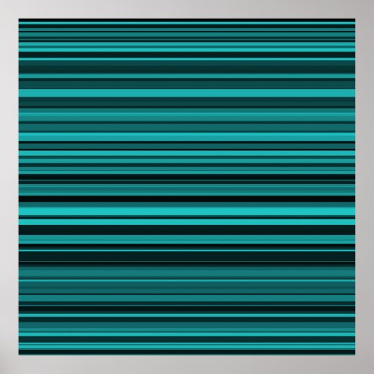 Poster turquoise Black Stripes (Devant)