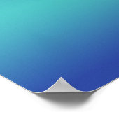 Poster Turquoise Bleu Ombré (Coin)