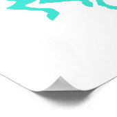 Poster Turquoise; Blue Green Horse Racing (Coin)