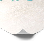 Poster Turquoise Blue Lotus Mandala Art (Coin)