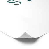 Poster Turquoise Blue Rust Terracotta Fête des mariées Bi (Coin)