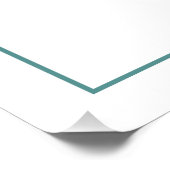 Poster Turquoise Burnt Orange Fête des mariées Mariage Bi (Coin)