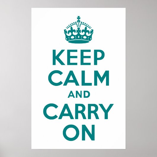 Poster Turquoise Calme et marche (Devant)