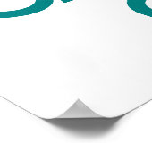 Poster Turquoise Calme et marche (Coin)