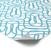 Poster Turquoise du Motif Abstrait (Coin)