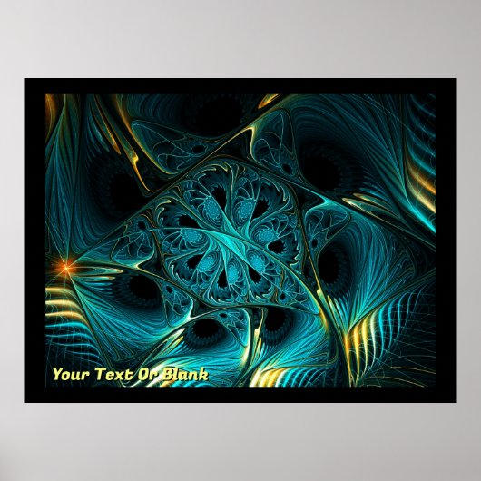 Poster Turquoise Électrique (Devant)