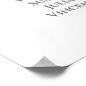 Poster Turquoise et gris Simple Mariage de 4 tables (Coin)