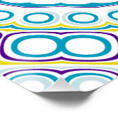 Poster Turquoise et violet Mandala Motif (Coin)