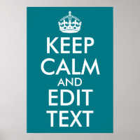 Turquoise foncé Garder calme et modifier le texte