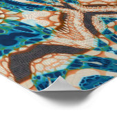 Poster Turquoise Gold Sun Southwestern Art (Coin)