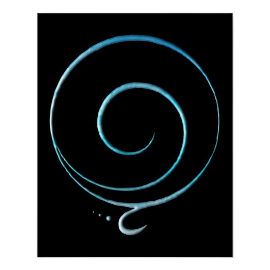 Poster Turquoise Gratitude  (Devant)