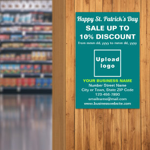 Poster turquoise Green St. Patrick's Day Business 