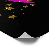 Poster TURQUOISE HOT PINK Bannière fête d'anniversaire (Coin)