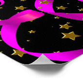 Poster TURQUOISE HOT PINK Bannière MASQUERADE Anniversair (Coin)