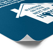 Poster Turquoise J'AI VENDU RÉEL IMMOBILIER LOVE REFERRAL (Coin)