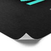 Poster Turquoise ; Microscope bleu vert (Coin)