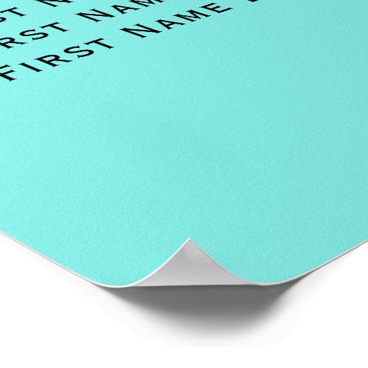 Poster Turquoise Moderne Bleu & Luminaires Suspendus Assi (Coin)