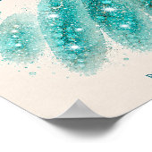 Poster Turquoise Pierre de Naissance Décembre A4 (Coin)