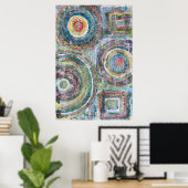 Poster turquoise piloté 24 x 36 (Bureau à domicile)