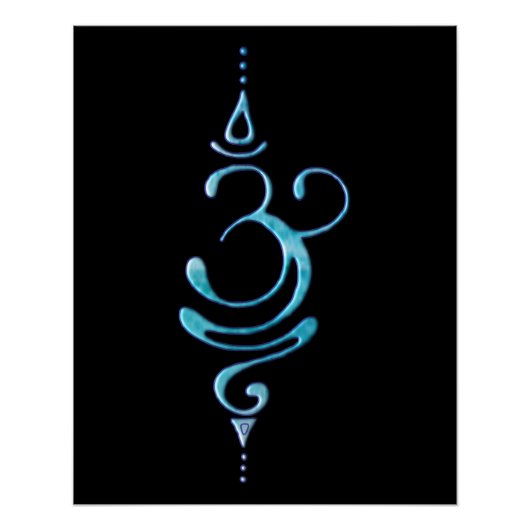 Poster Turquoise Respirer (Devant)