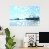 Poster Turquoise Spiderweb Père Noël Monica Pier (Bureau à domicile)