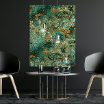 Poster Turquoise Turquoise Or Brown Minéraux Marbre Motif<br><div class="desc">Belle aqua contemporaine turquoise,  minéraux turquoises et or brun motif en marbre. Design hipster original,  branché,  moderne et fantaisiste pour l'artiste ou artsy branché,  style d'art rétro vintage ou abstrait graphiste numérique de motifs géométriques.</div>
