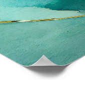 Poster Turquoise vert botanique (Coin)