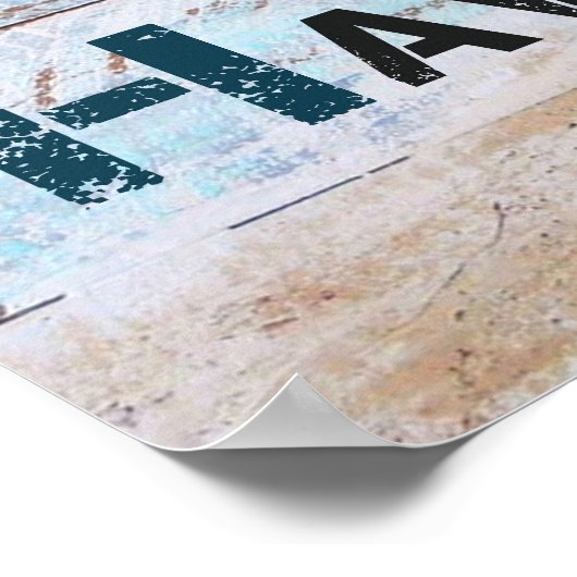 Poster Turtle B.E.A.C.H Inspiration et motivation (Coin)