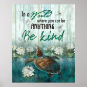 Poster Turtle Be Kind Inspiration & Motivational (Devant)