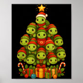 Poster Turtle Christmas Tree Funny Turtle Xmas  (Devant)