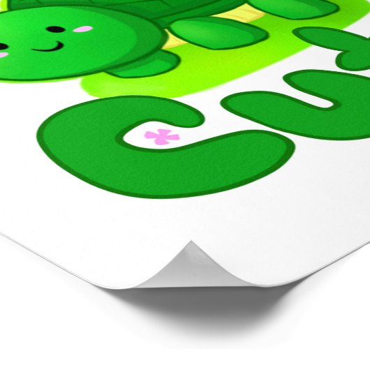 Poster Turtle Cute (Coin)